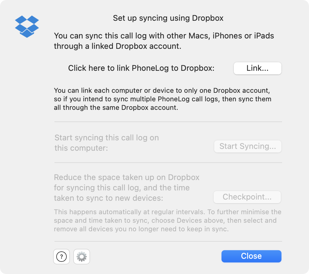 Sync using Dropbox image